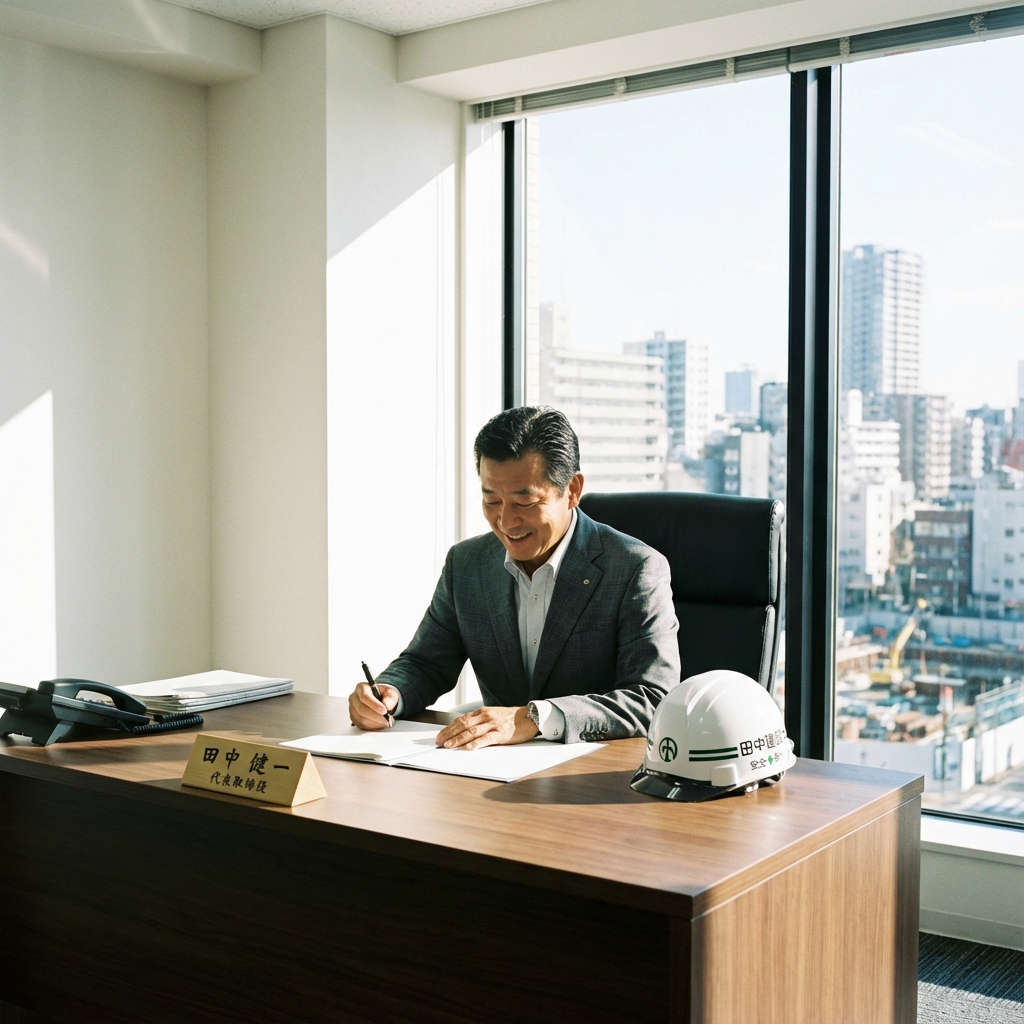 建設業許可申請の書類作成イメージ