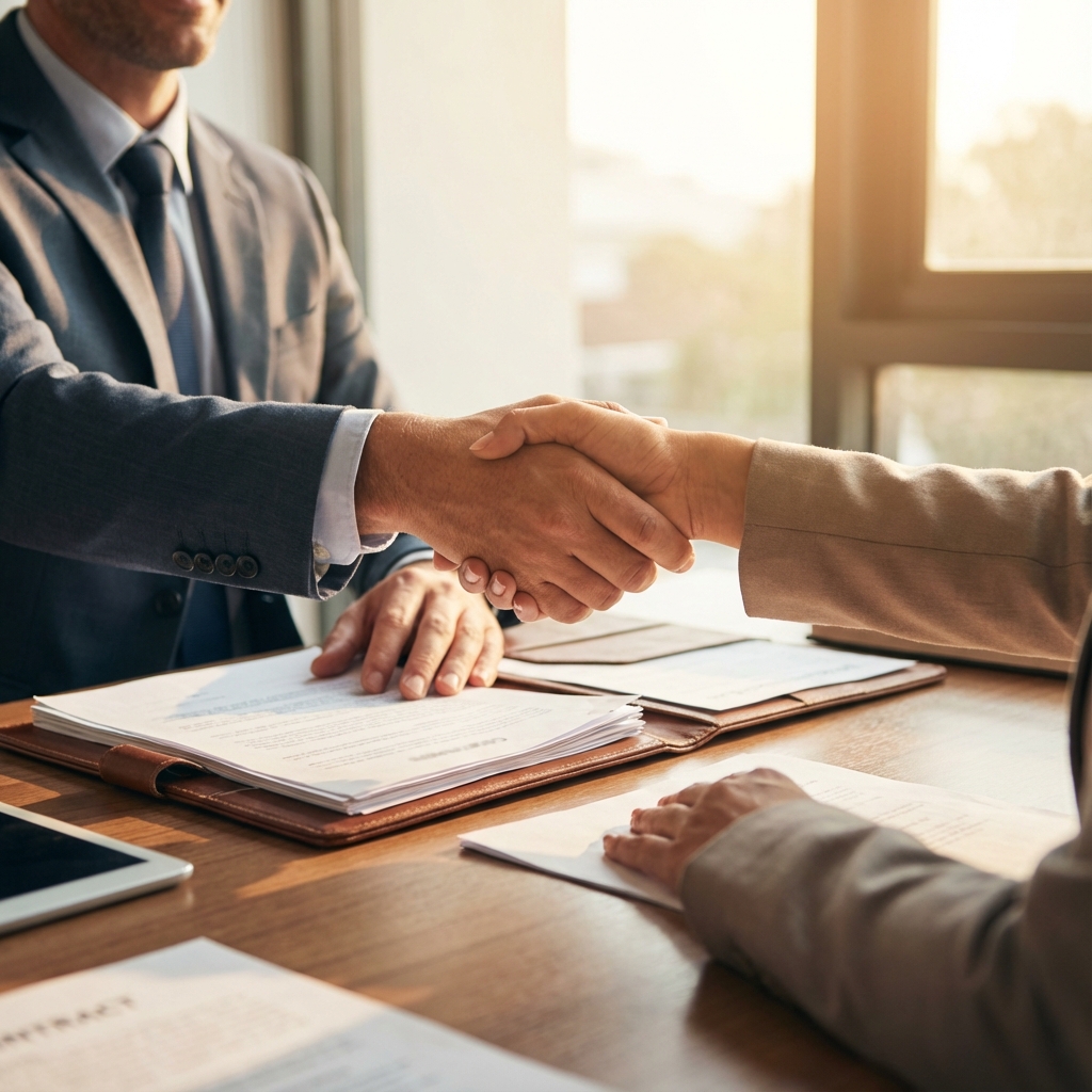 信頼を表す握手