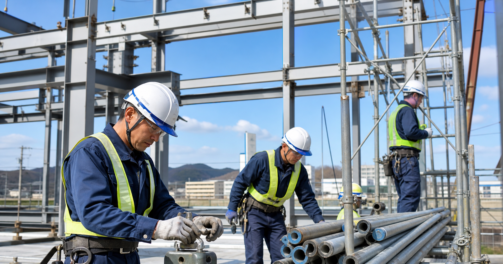 本庄市の建設現場で働く作業員＝CCUS登録のニーズが高まる背景のイメージ