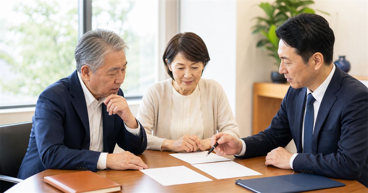 親族内承継・従業員承継・M&A・廃業の4つの選択肢を家族と幹部で検討する鴻巣市の建設業経営者