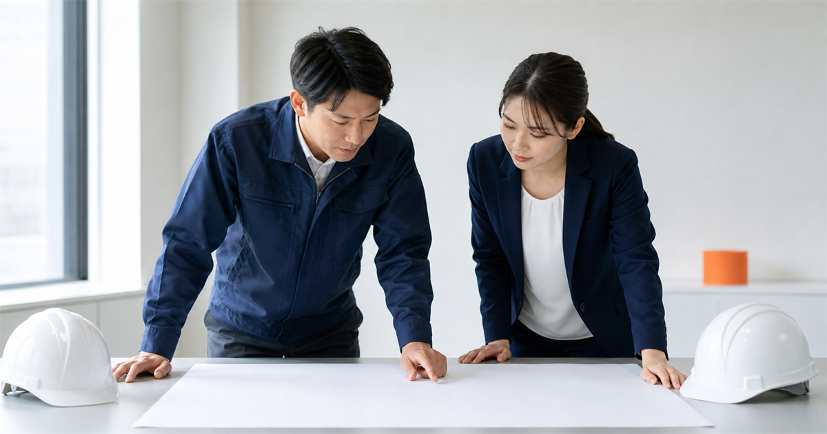 客観点と主観点を合わせて格付が決まることを確認する打合せの様子